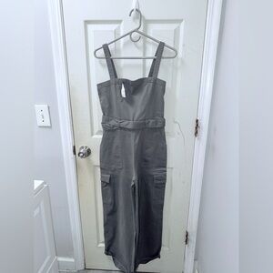💙 Hollister Gray Utility Jumpsuit With Belt